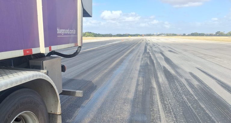 Pista após a passagem do ARC-1600